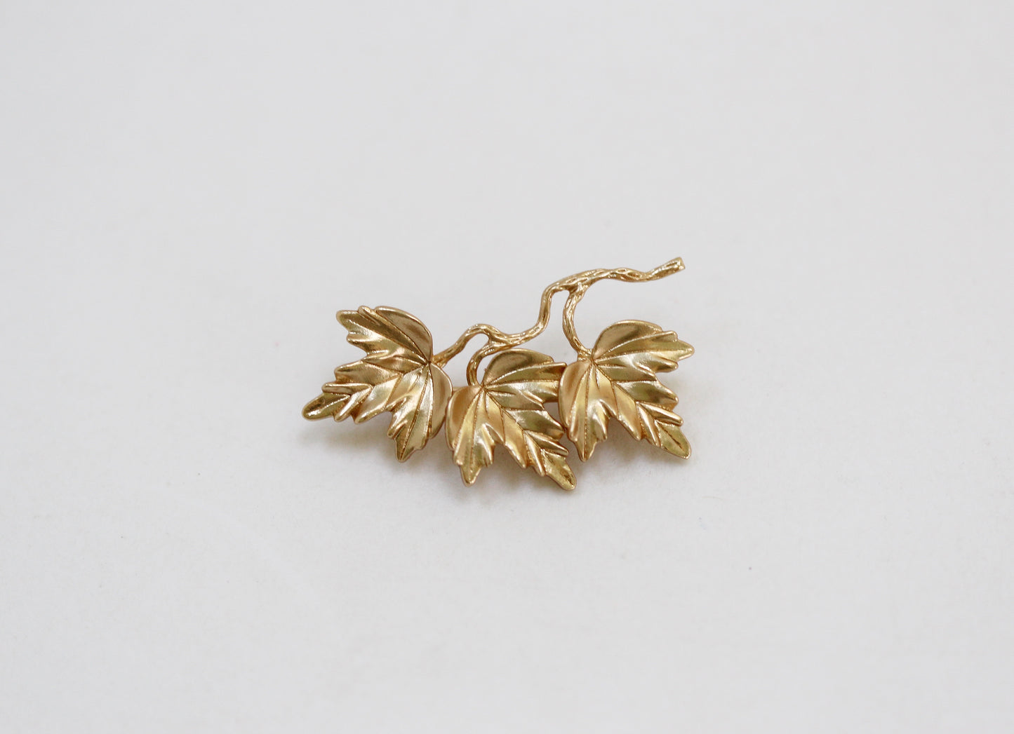Triple Maple Leaves Brooch