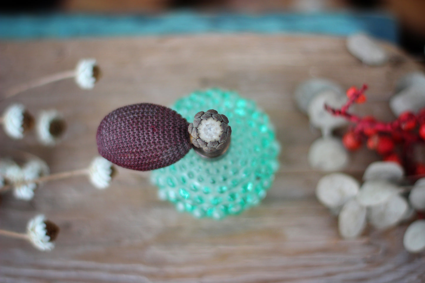 Vintage Green Crystal Atomizer Perfume Bottle
