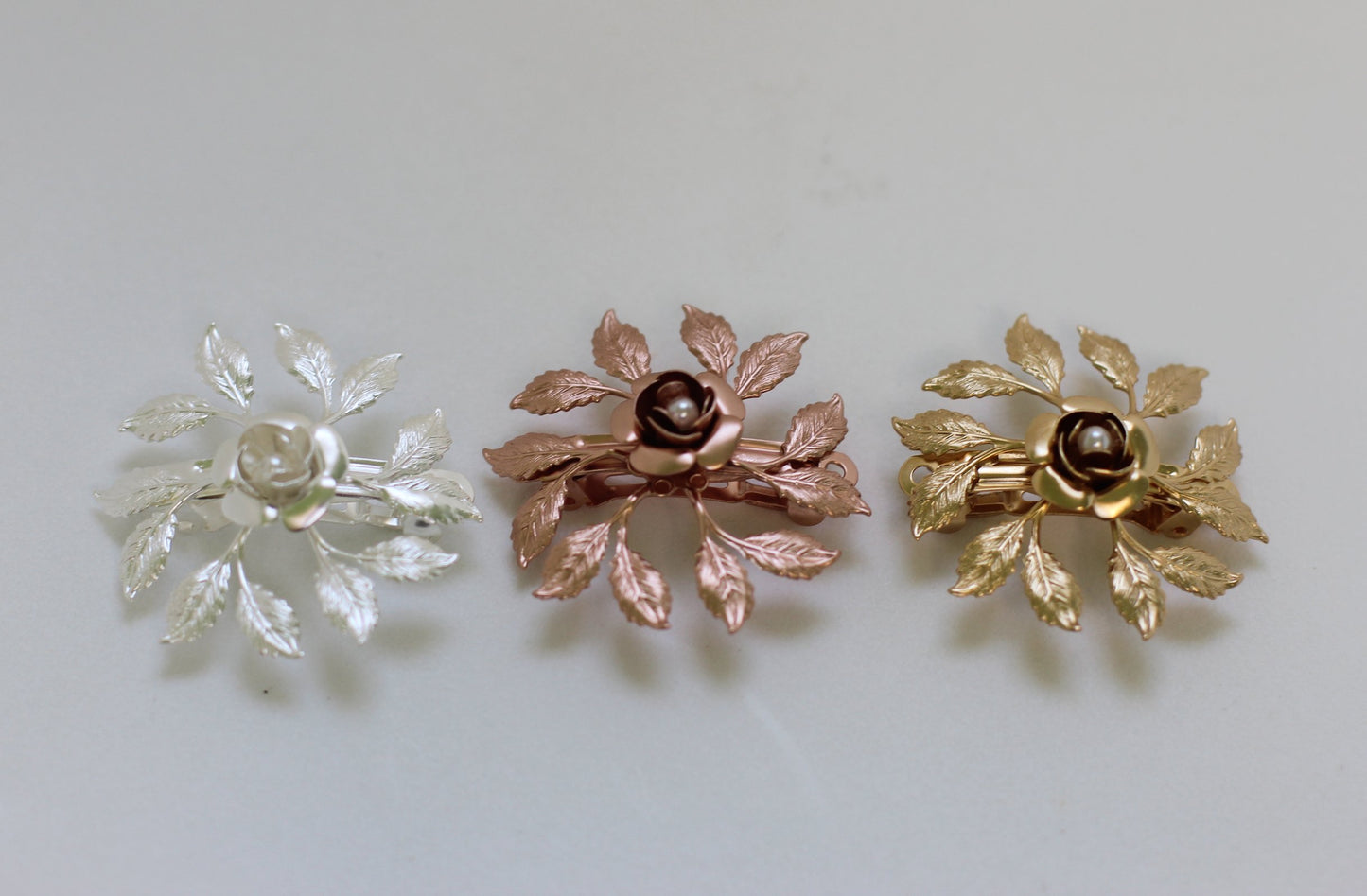 Large Leaf Circle Barrette