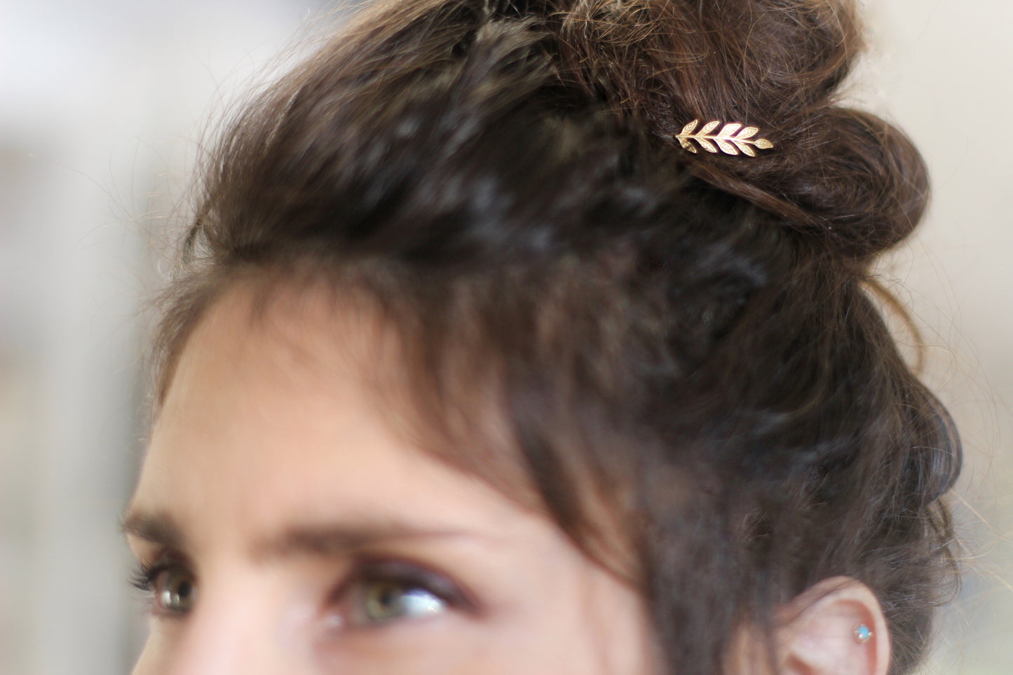 Pre-Order * Small Leaf Twig Hair Prong