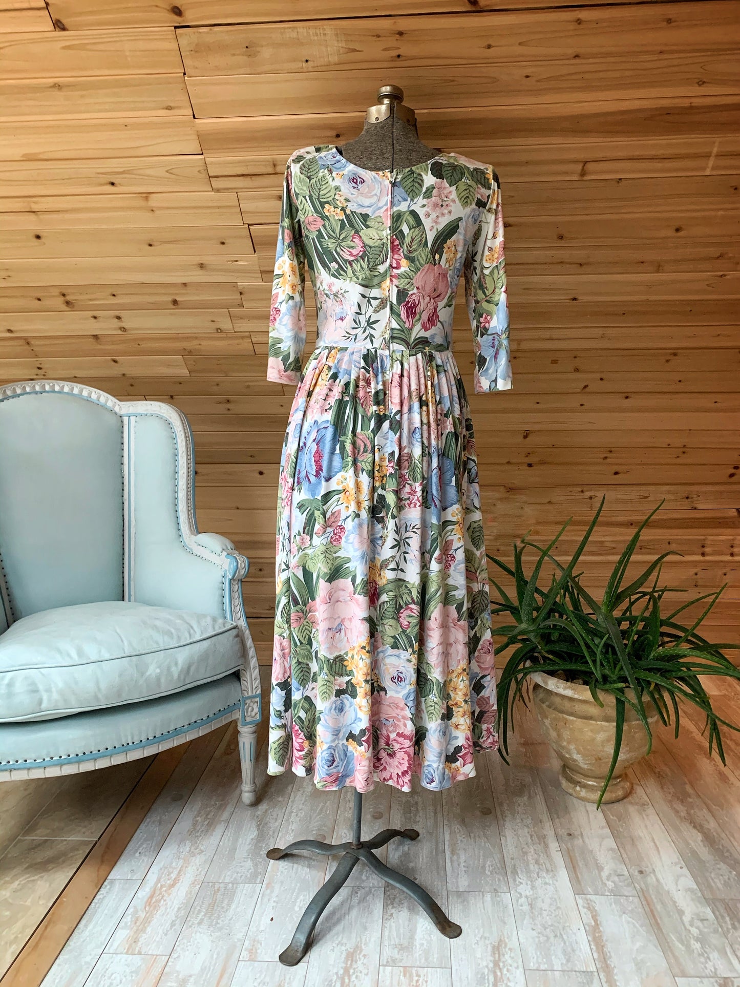 Vintage Pastel Floral Carol Anderson Dress