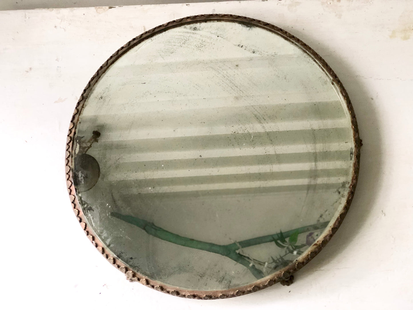 Antique Rounded Lion Feet Mirror Tray