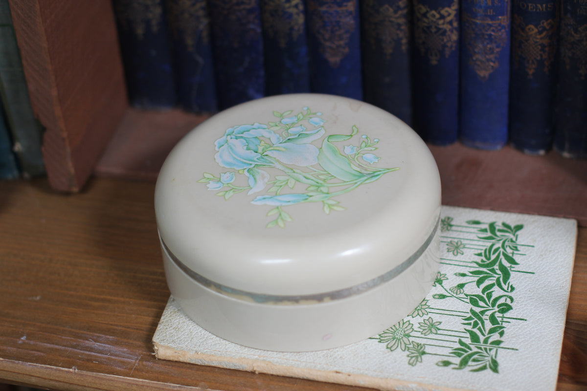 Vintage Avon Blue Irises Jar