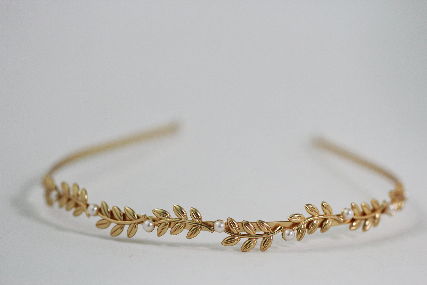 Pearls and Leaves Headband