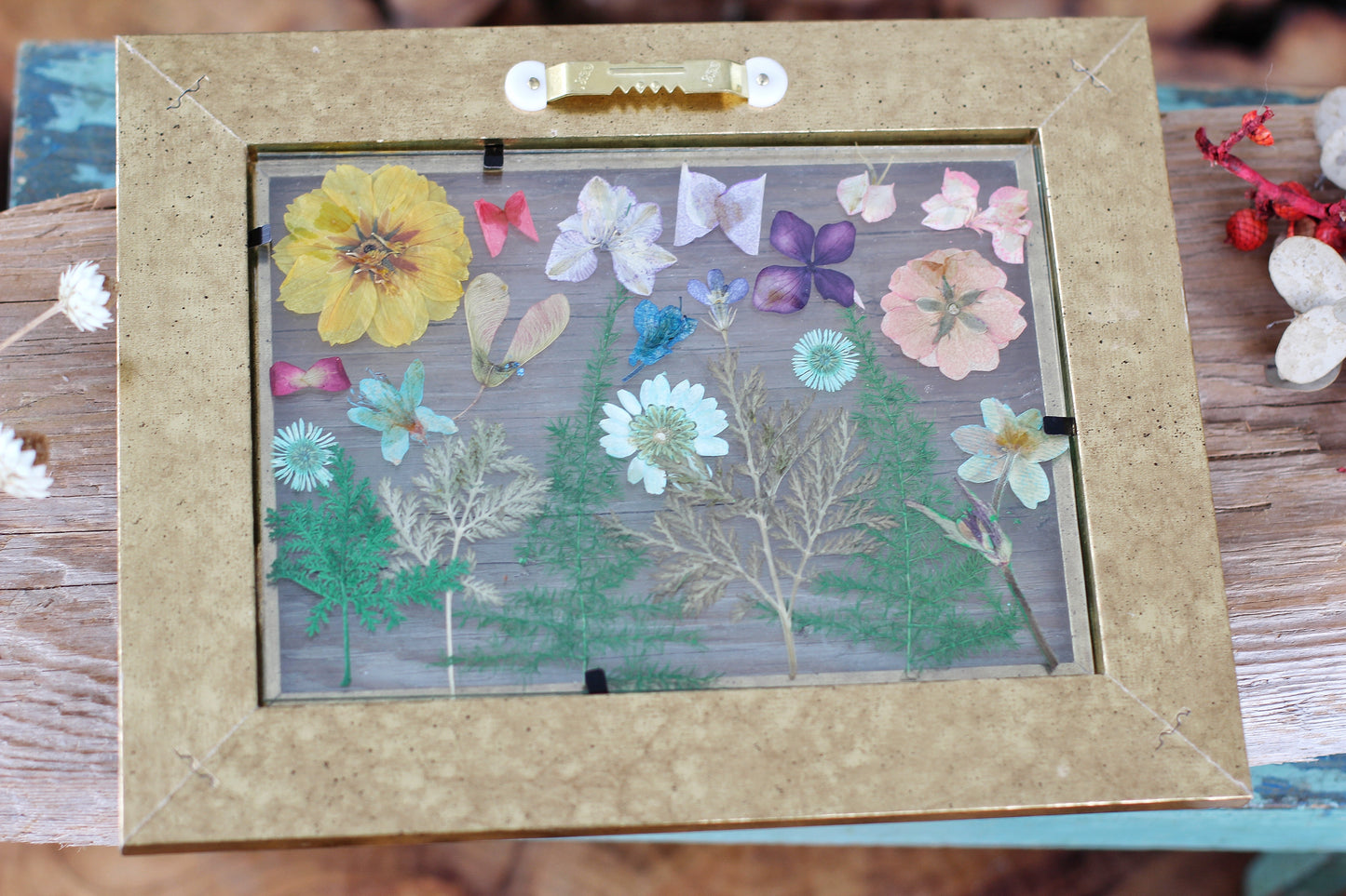 Pressed Flowers Framed Collage