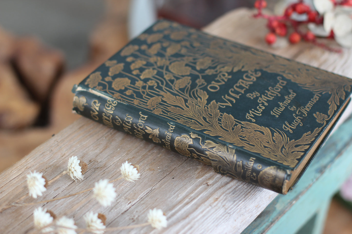 Antique Book, "Our Village" Miss Mitford Macmillan NY 1893 Hardback.