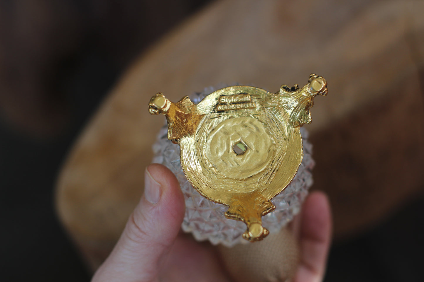 Antique Stylebuilt Ormolu Atomizer Perfume Bottle