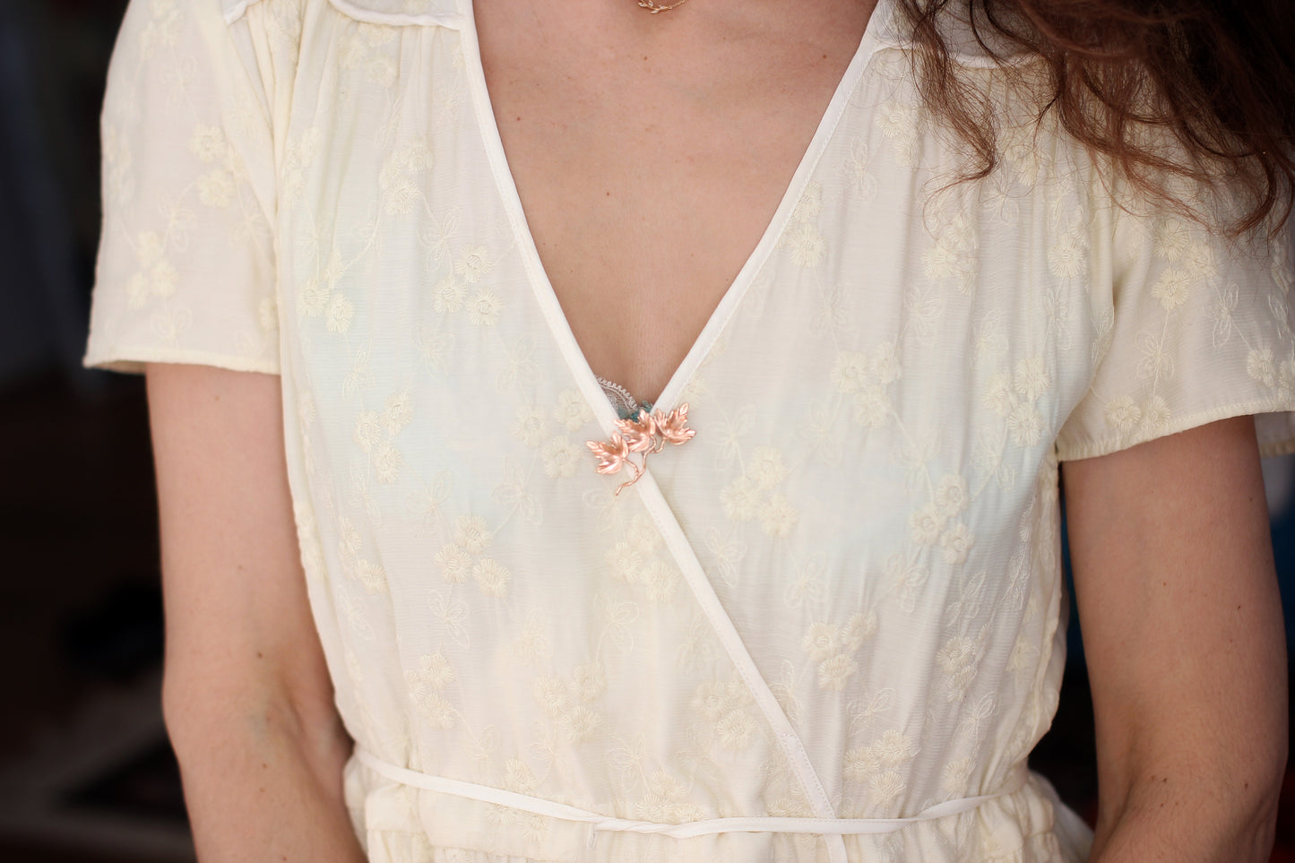 Triple Maple Leaves Brooch