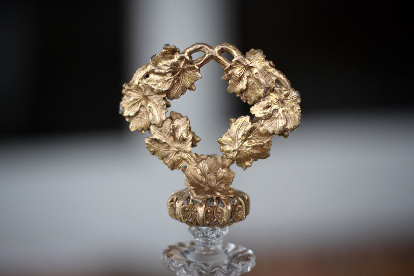 Antique Rare Leaves Perfume Bottle