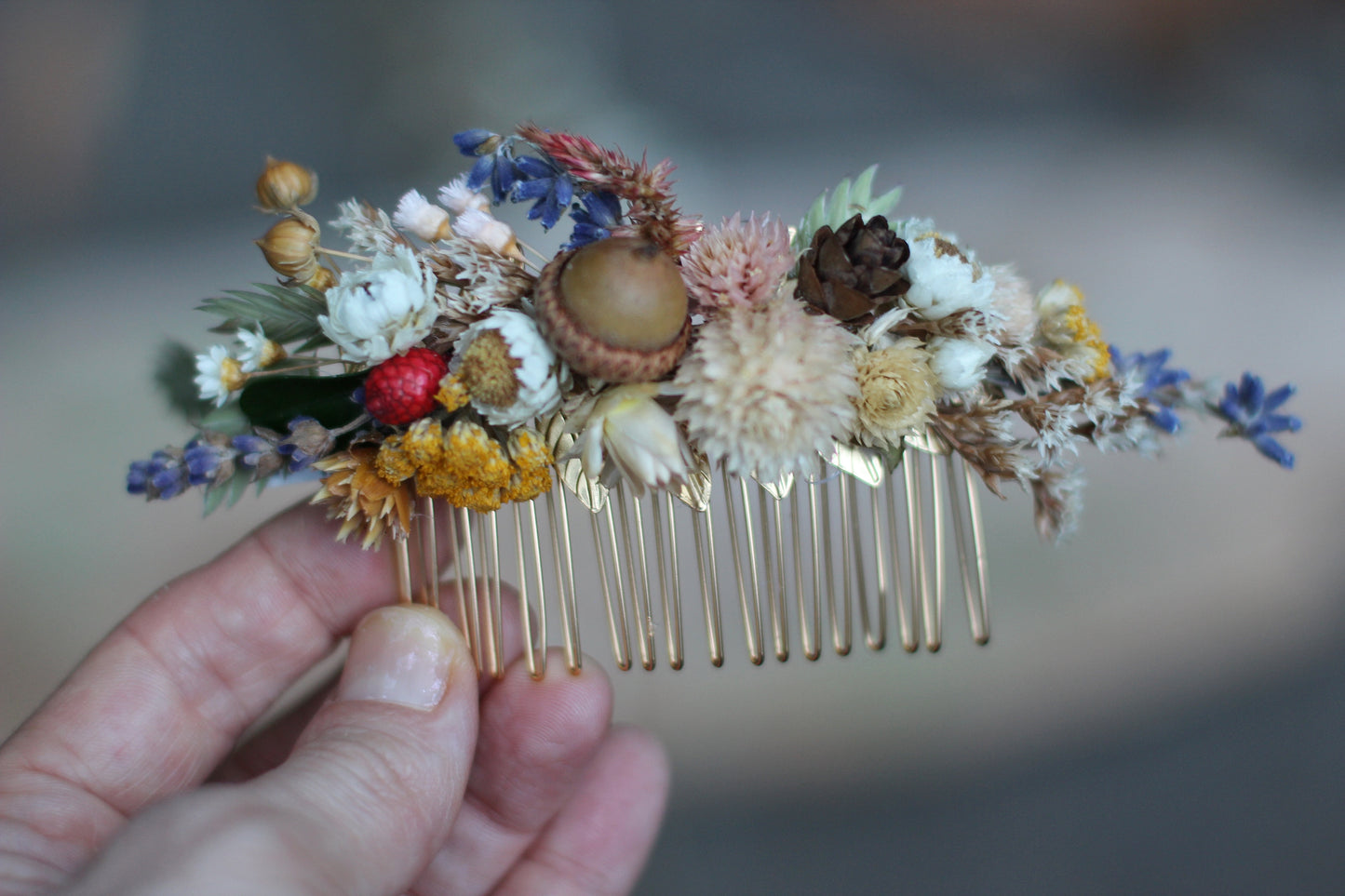 Pre-Order * Athena Dried Flowers Hair Comb