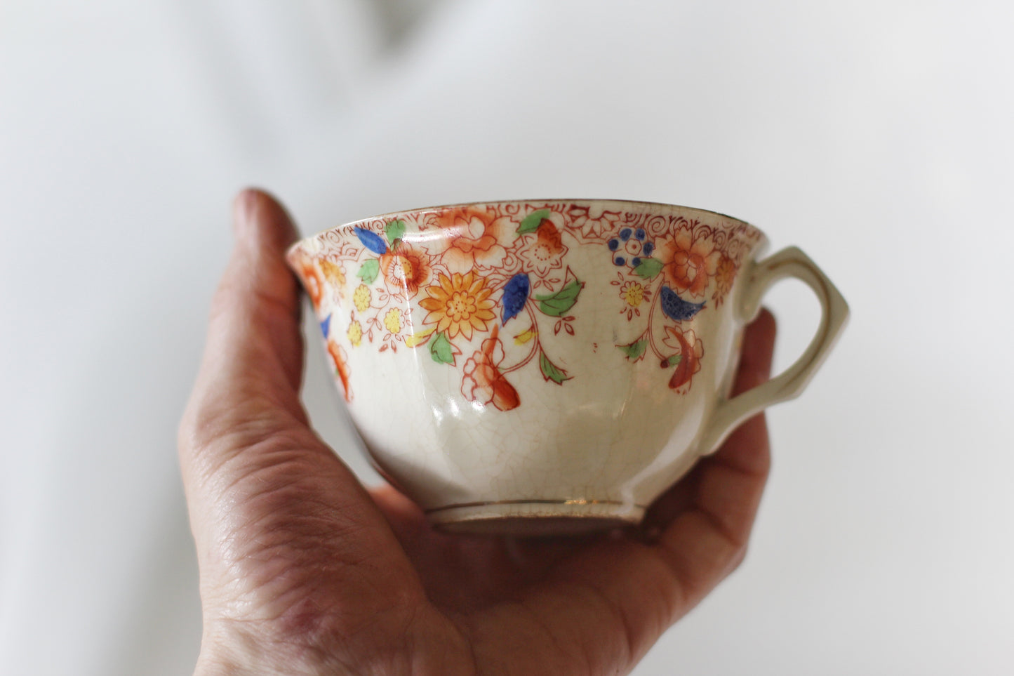 Vintage Floral Hand Painted Tea Cup Set