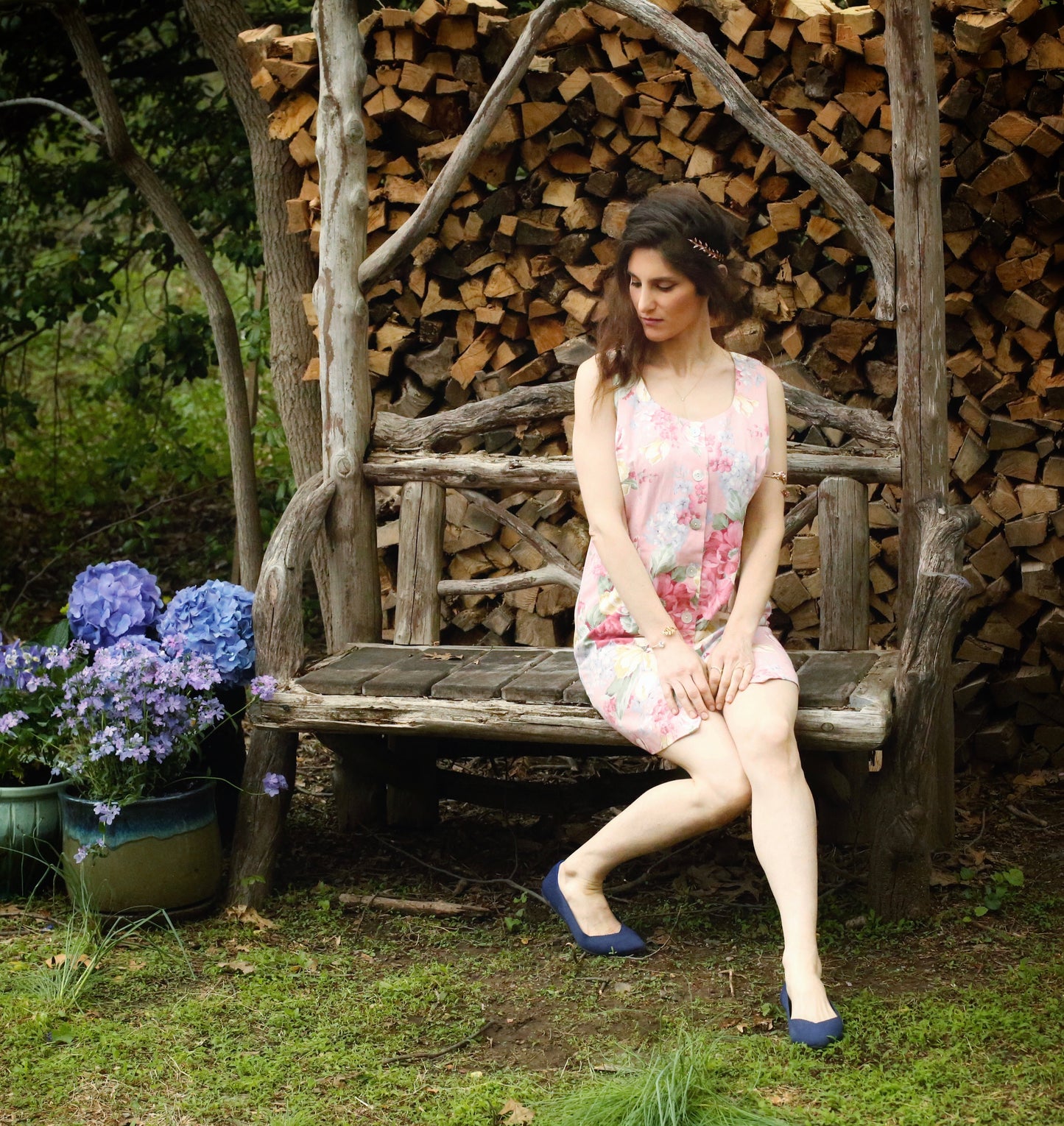 Vintage Floral Pink Carol Anderson Mini Dress