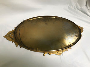 Antique French Victorian Hanging Mirror Tray