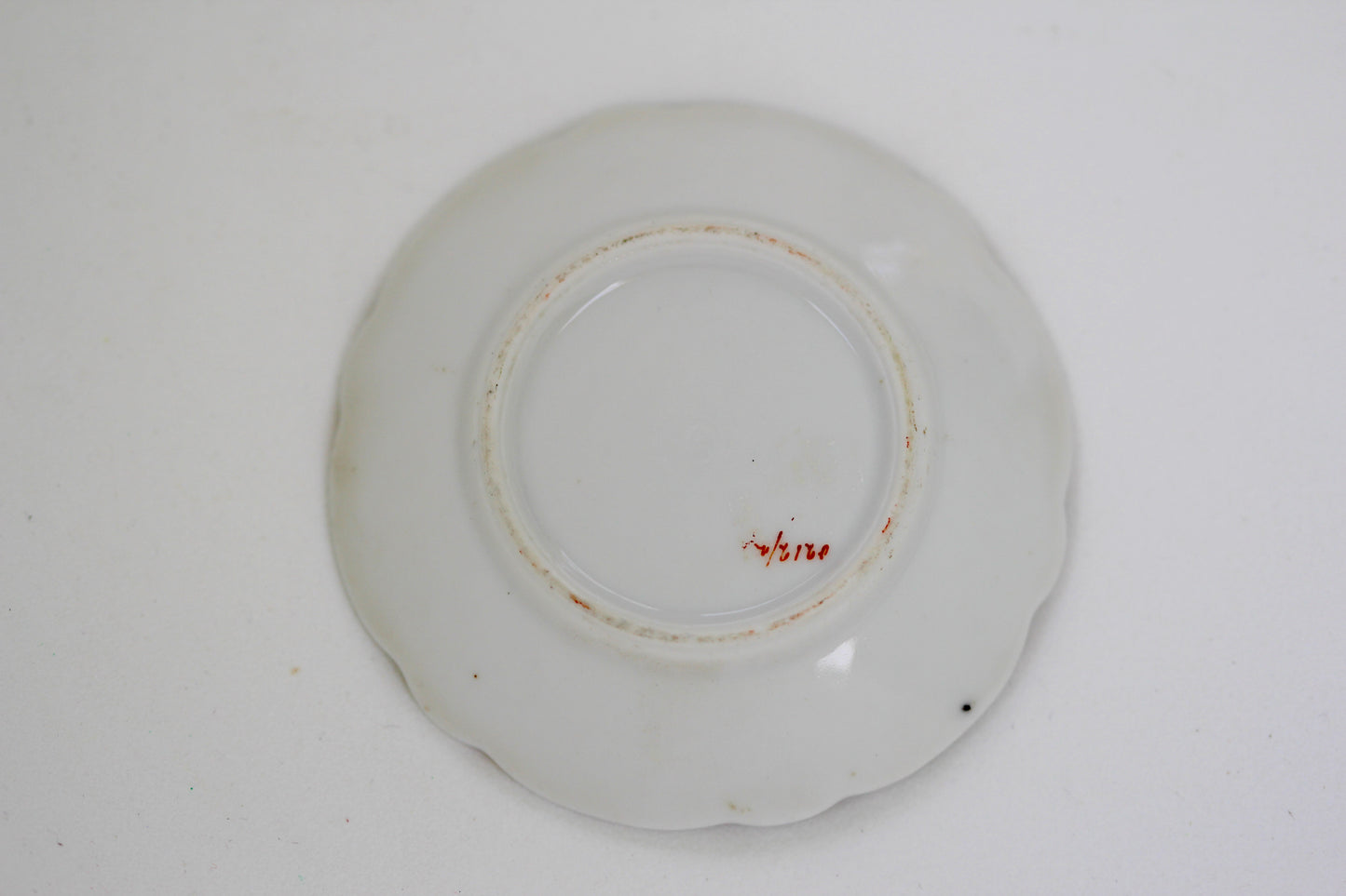 Antique Light Blue Floral Porcelain Ring Dish