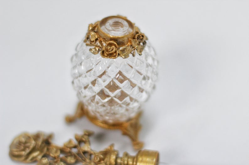 Antique Tall Rose Perfume Bottle