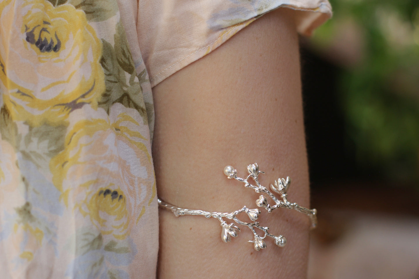 Magnolia Branch Floral Arm Band