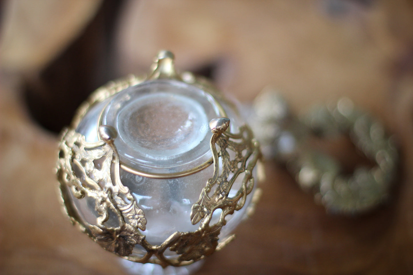 Antique Rare Leaves Perfume Bottle