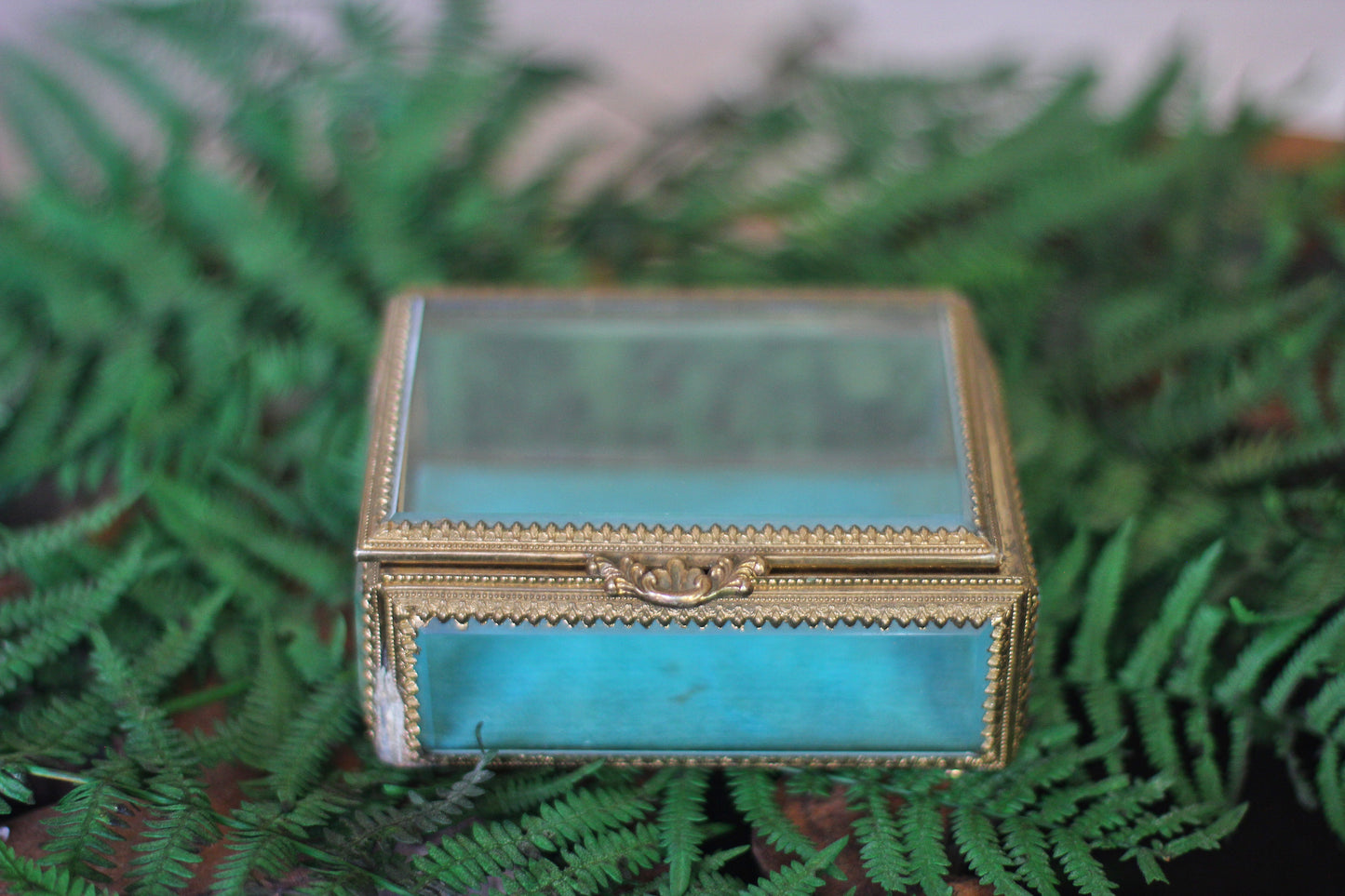 Antique Turquoise Jewelry Box