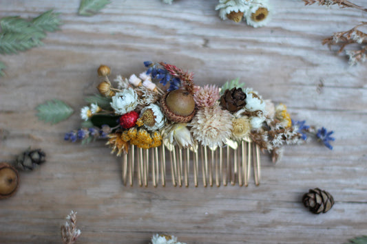 Custom Made* Athena Dried Flowers Hair Comb