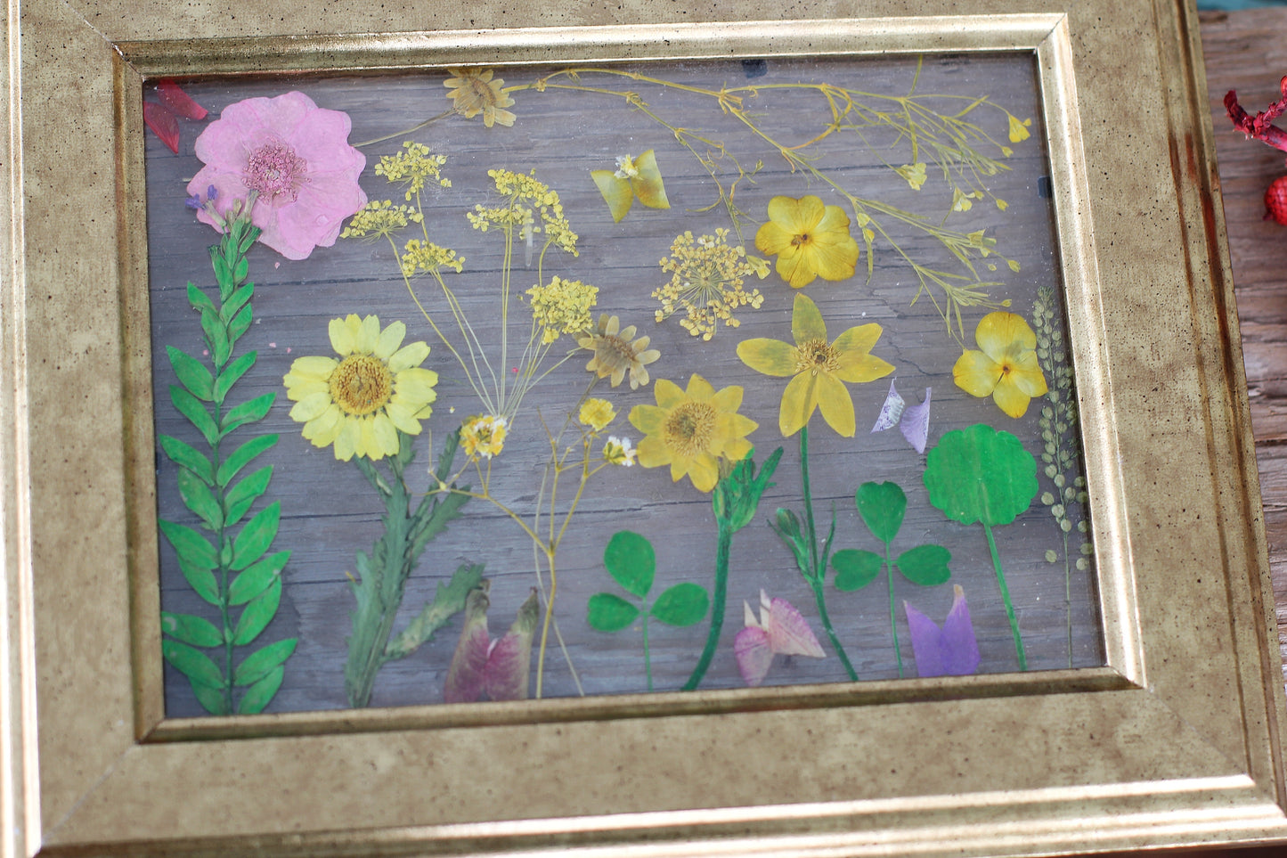 Pressed Flowers Framed Collage