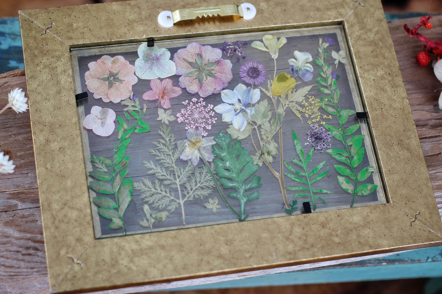 Pressed Flowers Framed Collage