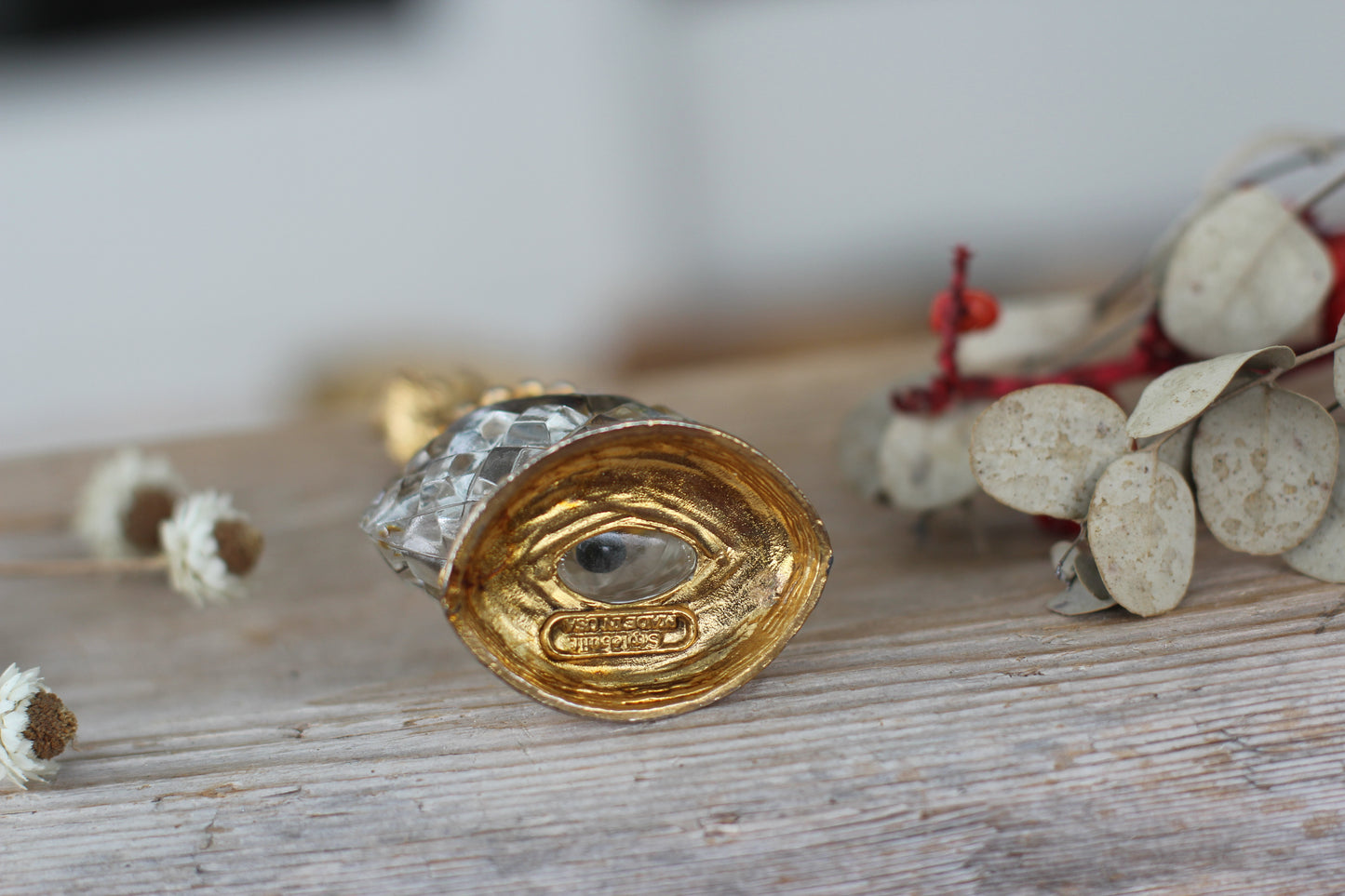 Antique Rare Stylebuilt Rose Glass Perfume Bottle