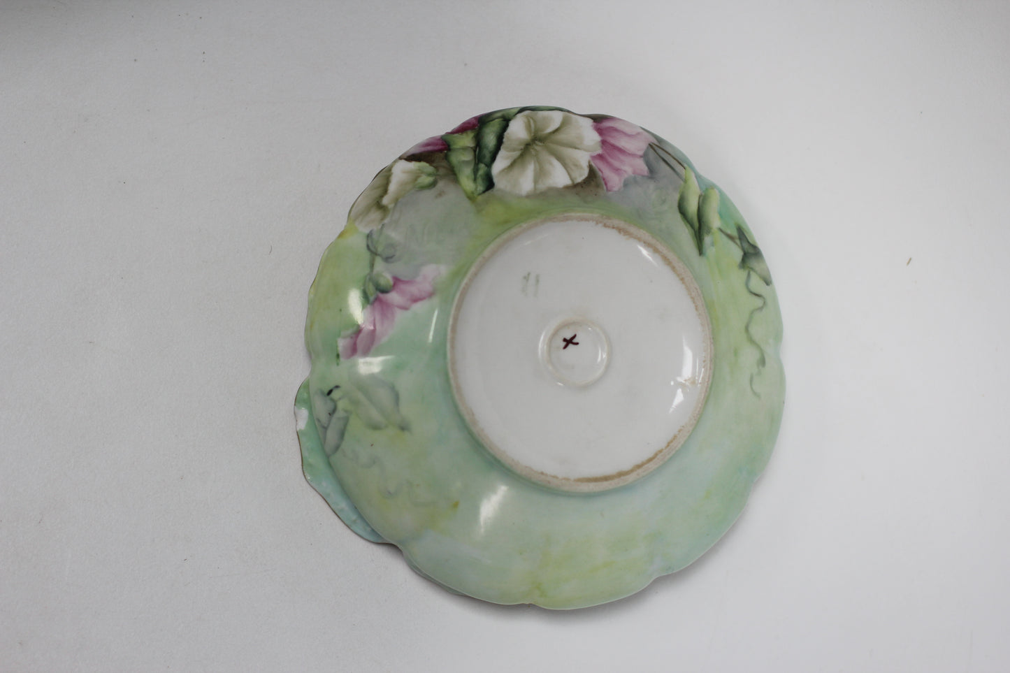 Vintage Floral Ipomoea Porcelain Plate