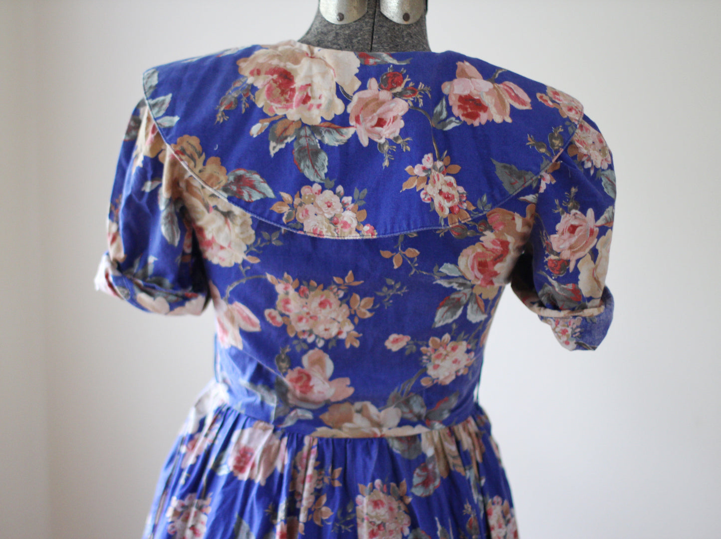 Vintage Blue Floral Carol Anderson Dress