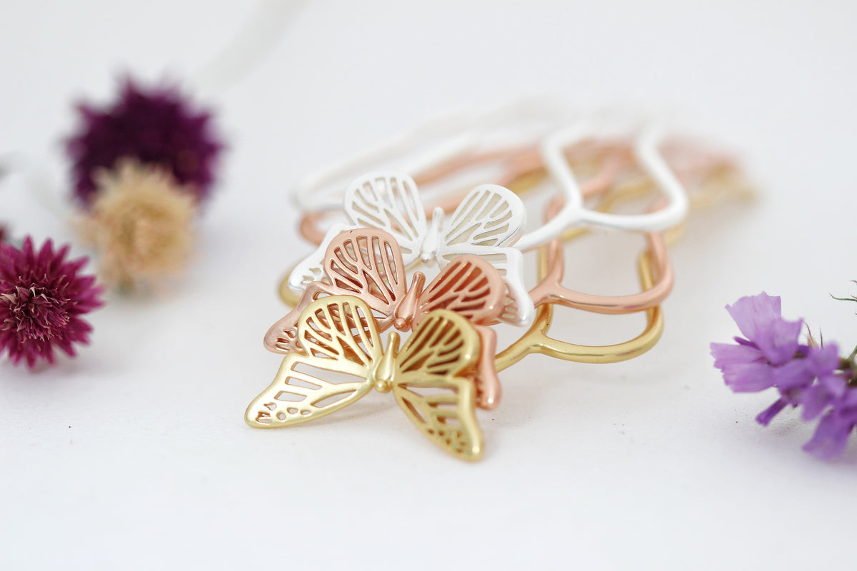 Spring Butterfly Hair Prong