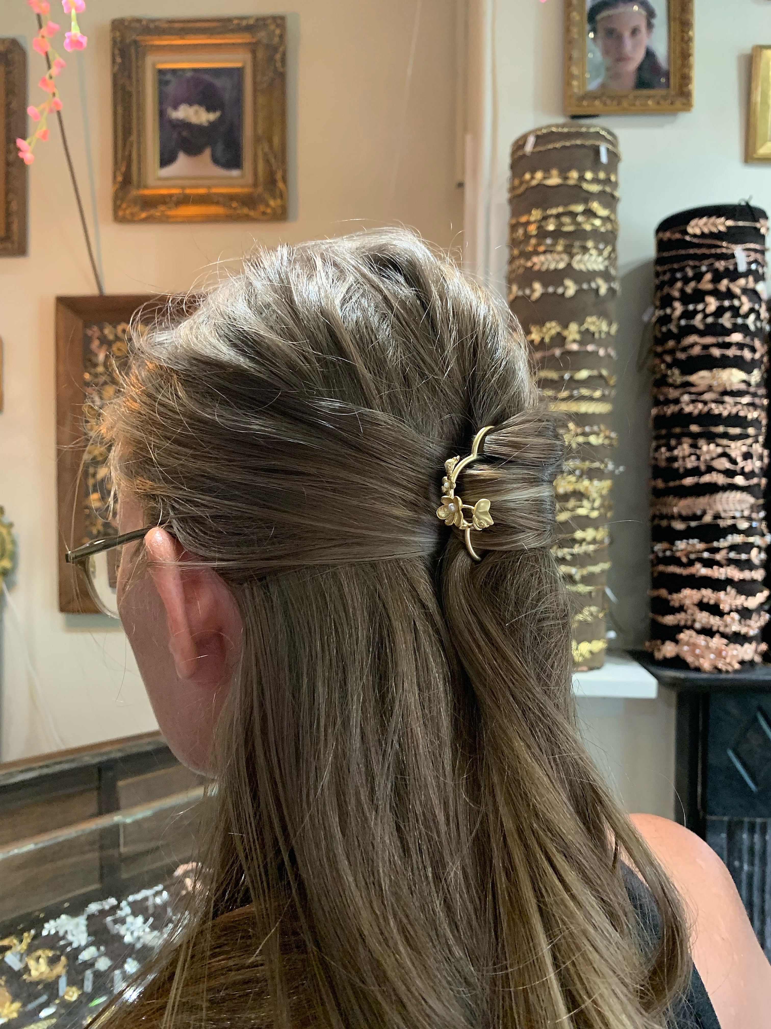 Floral Butterfly & Ladybug Hair Prong