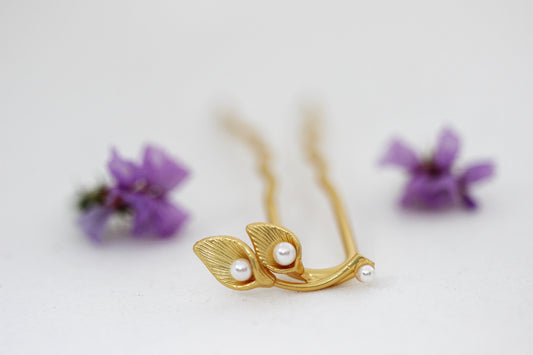 Mini Calla Lily Hair Prong
