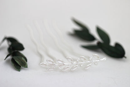 Long Olive Branch Hair Prong