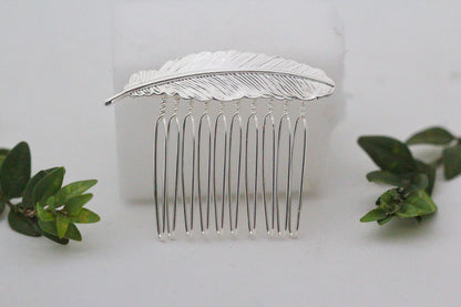 Made to Order* Small Feather Hair Comb