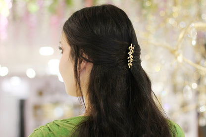 Long Olive Branch Hair Prong