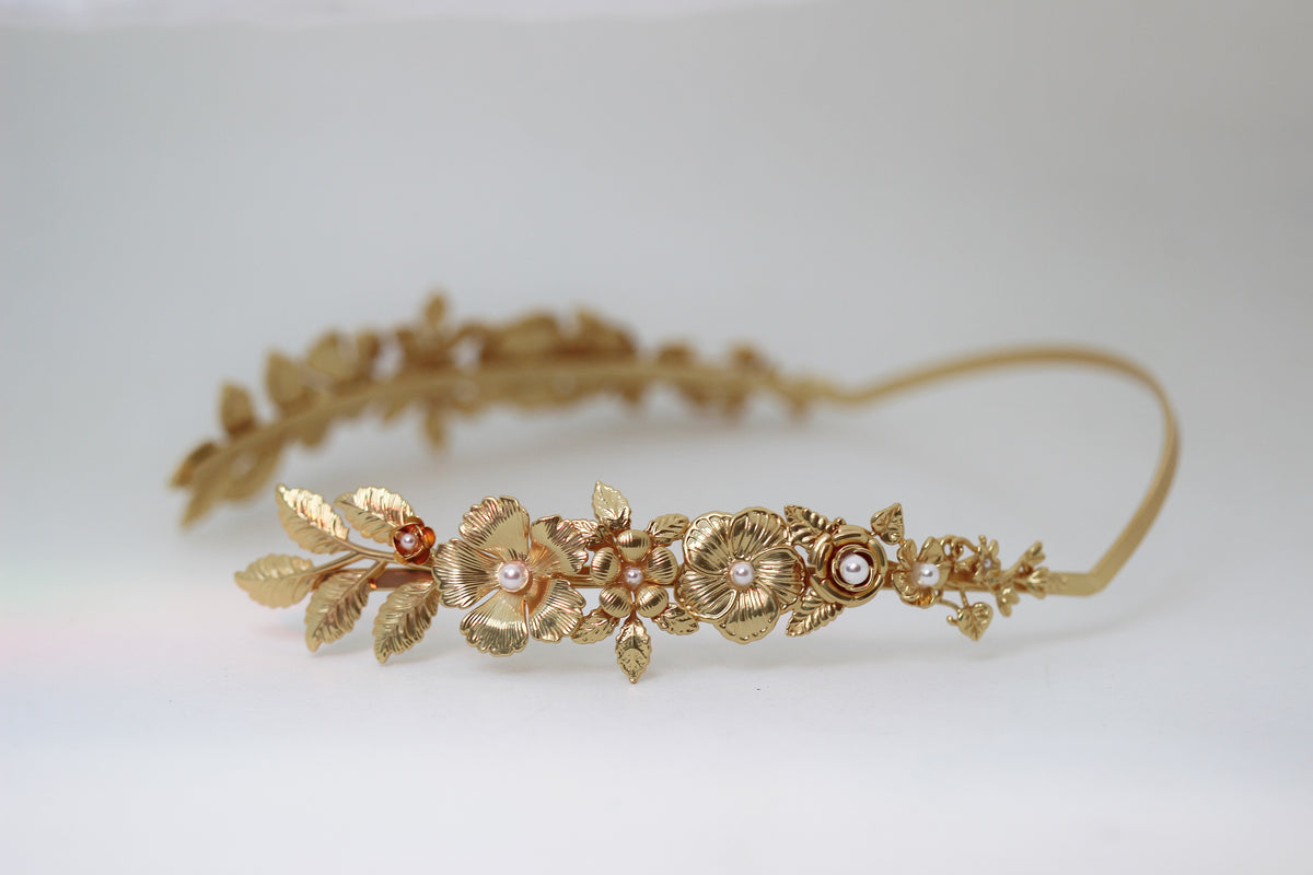 Royal Bloom Floral Goddess Crown