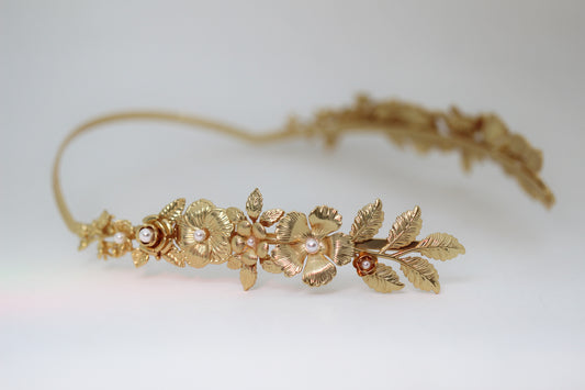 Royal Bloom Floral Goddess Crown