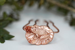 Sale * Frog on a Lilypad Hair Prong