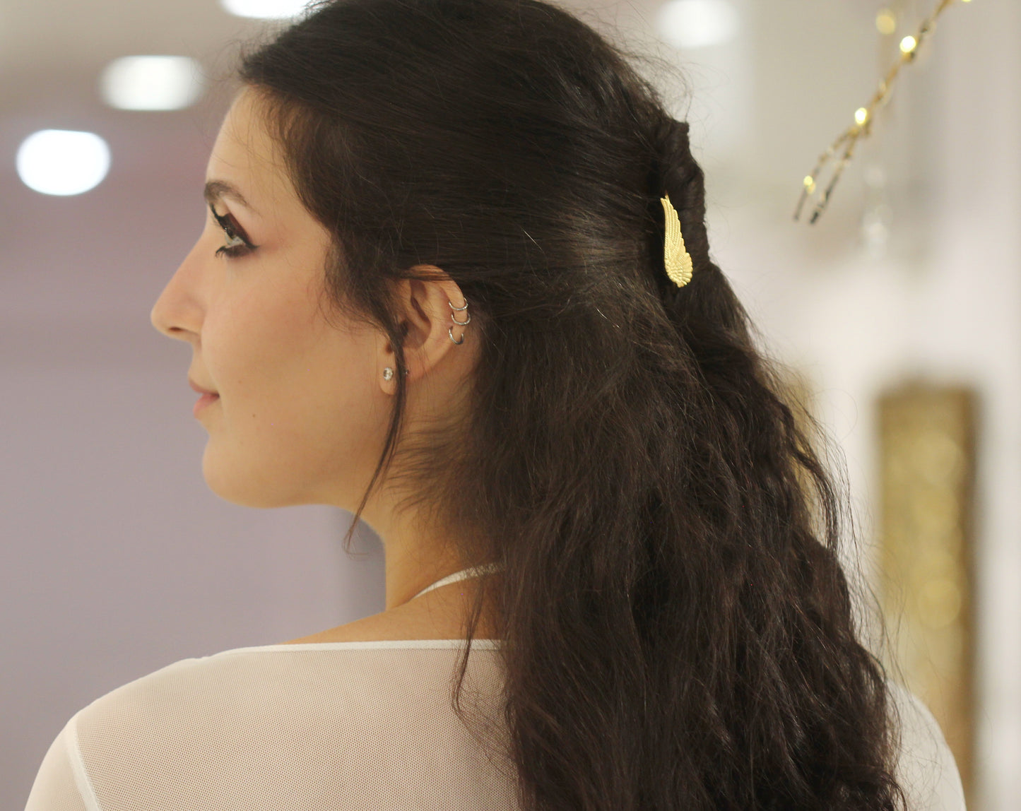 Small Angel Wing Hair Prong