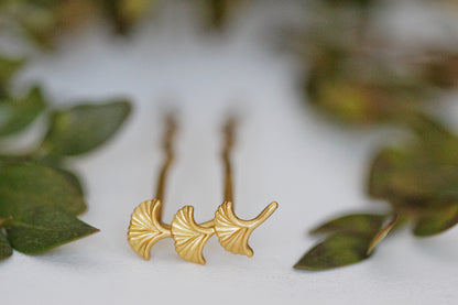 Preorder * Small Ginkgo Leaves Hair Prong