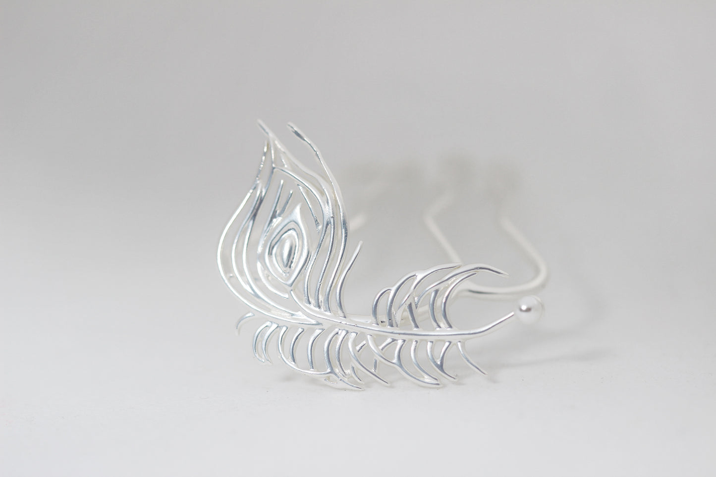 Peacock Feather Hair Prong