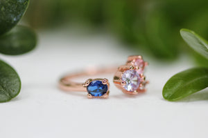 Mini Sunset Crystals Cluster Ring