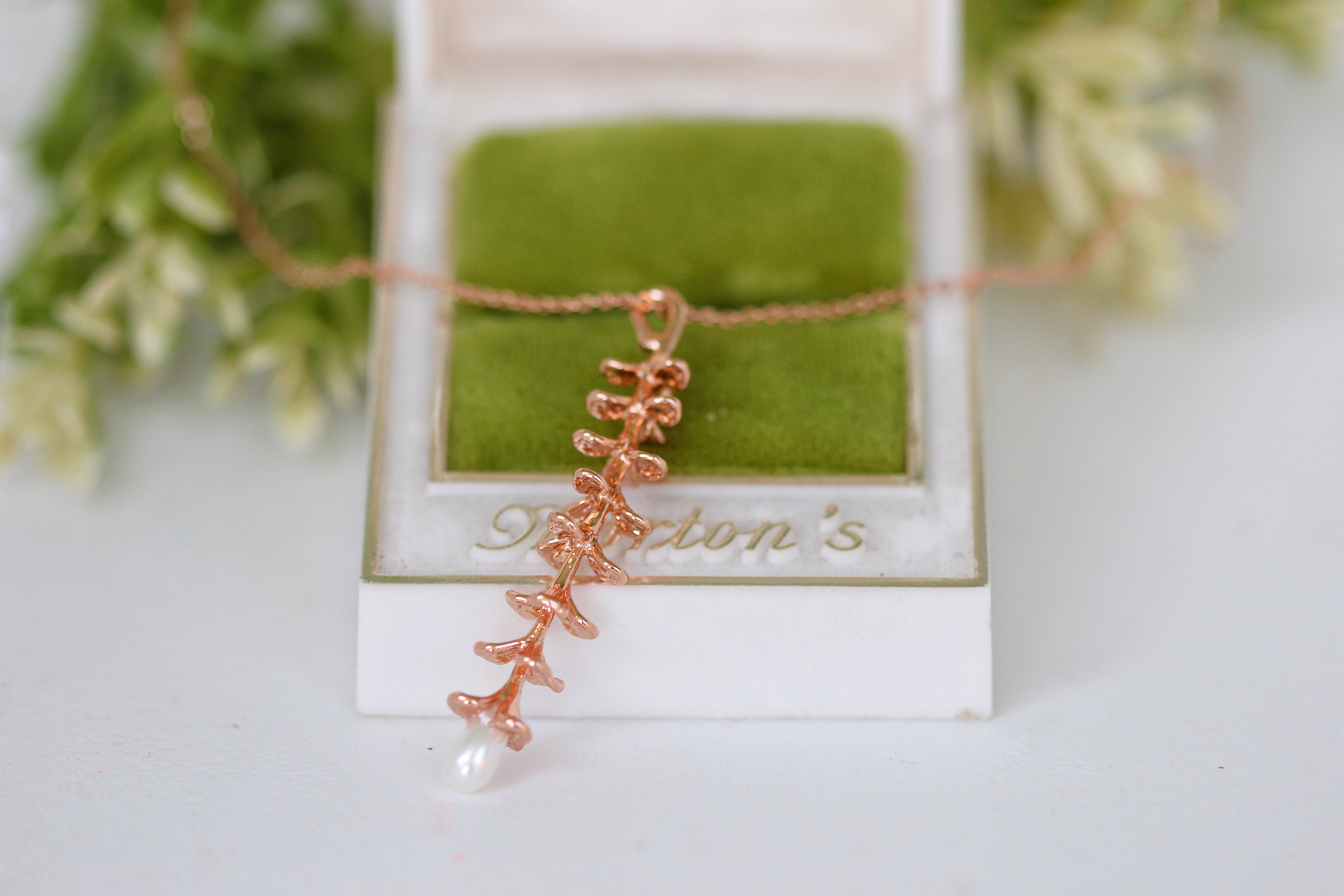 Wild Fern & Pearl Necklace