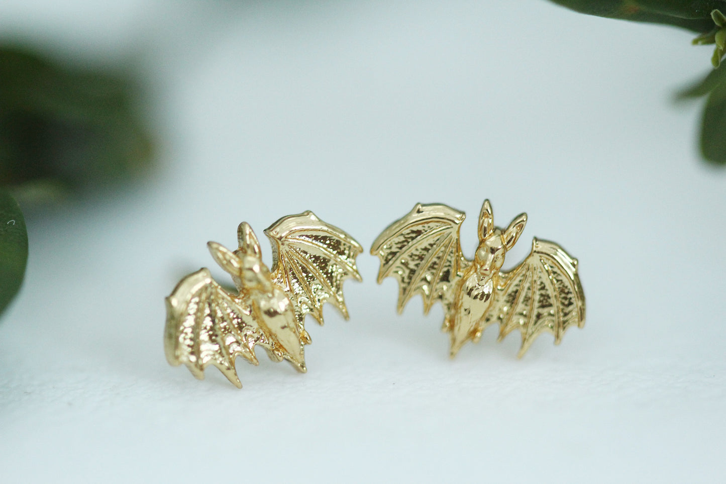 Tiny Bat Stud Earrings