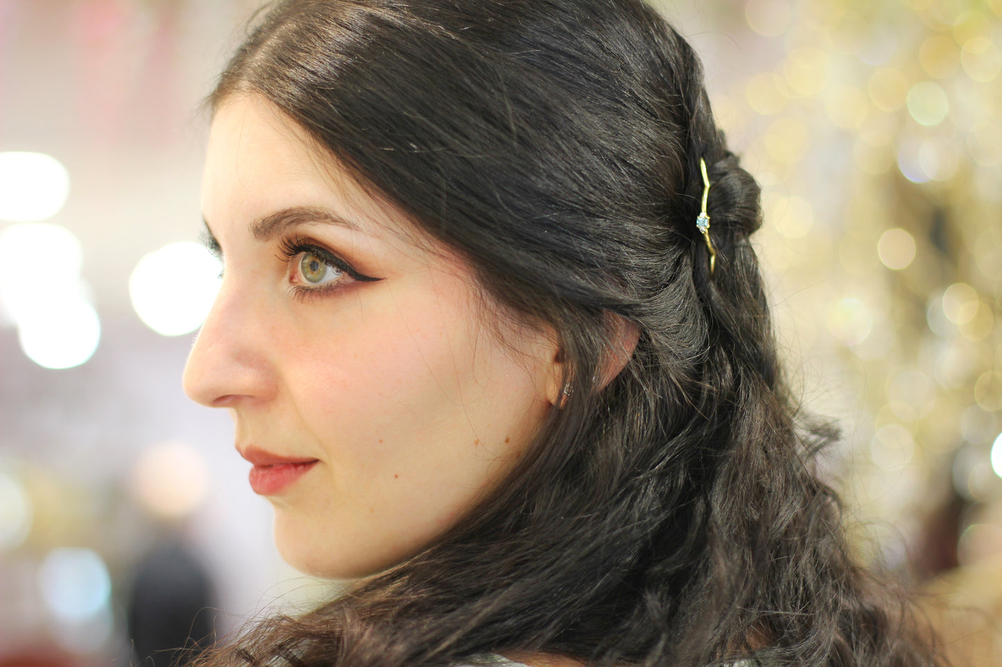 Sky Blue Sparkle Hair Pin