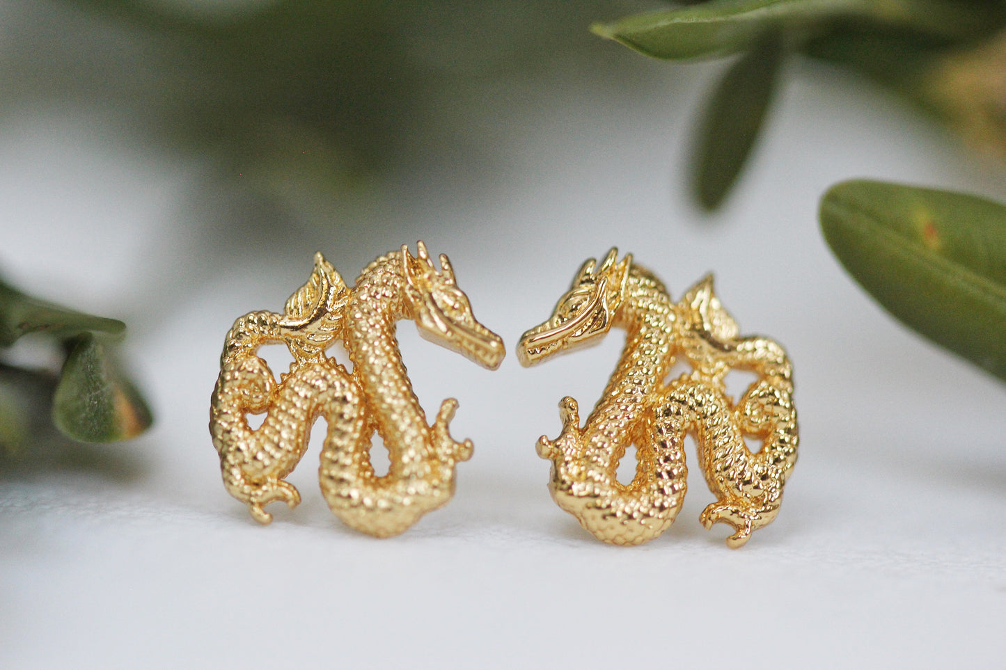 Tiny Dragon Stud Earrings