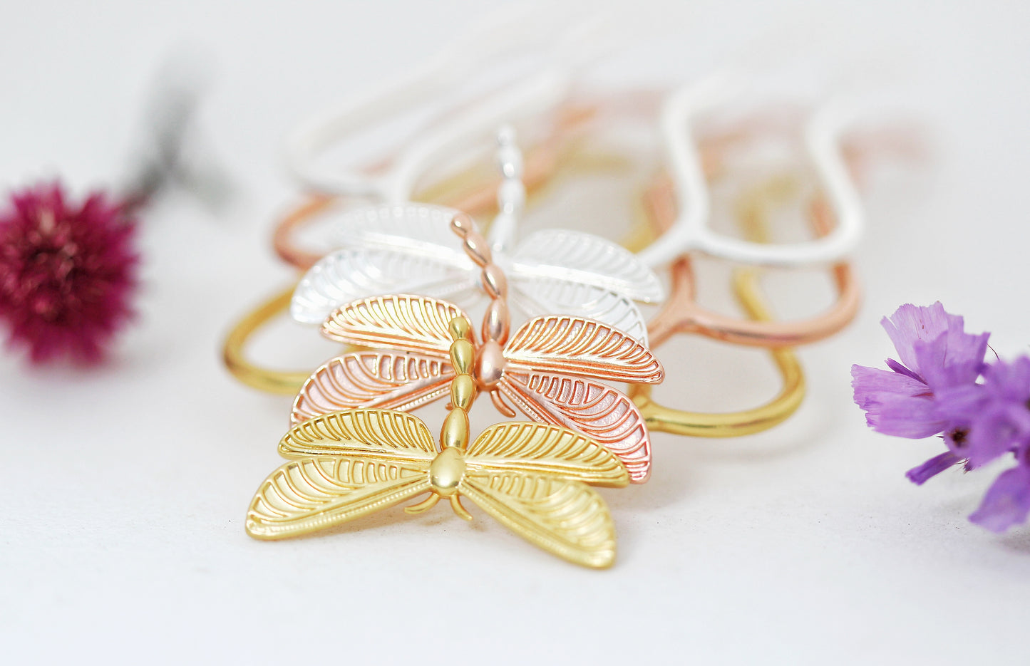 Spring Dragonfly Hair Pin
