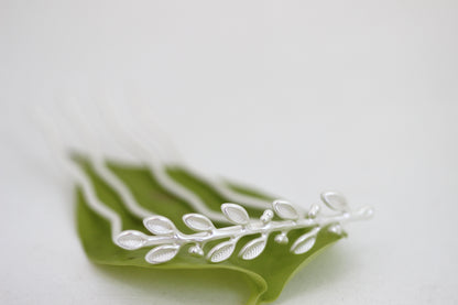 Long Olive Branch Hair Prong