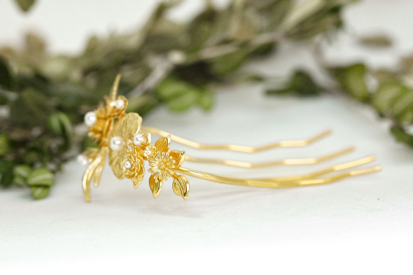 Royal Bloom Floral Hair Prong