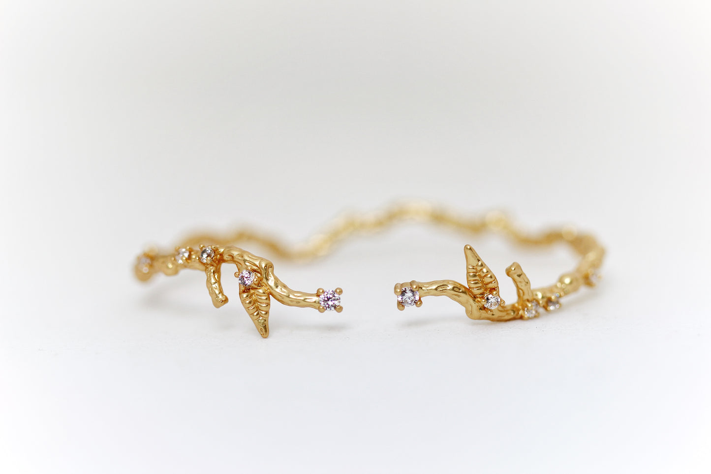Rustic Dainty Branch Crystals Bracelet
