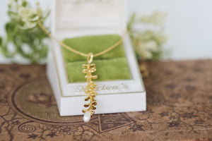 Wild Fern & Pearl Necklace